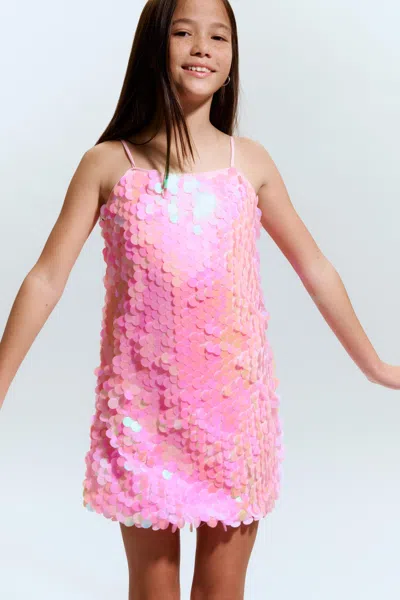 Bardot Junior Kids' Byrdie Sequin Mini Dress In Pink