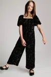 Bardot Junior Dion Sequin Jumpsuit In Black