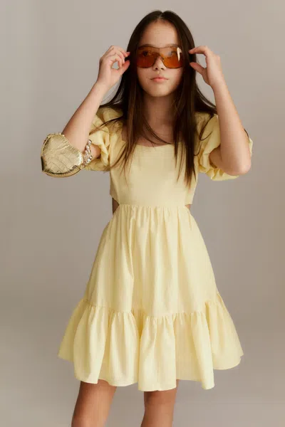 Bardot Junior Kids' Ellory Mini Dress In Yellow