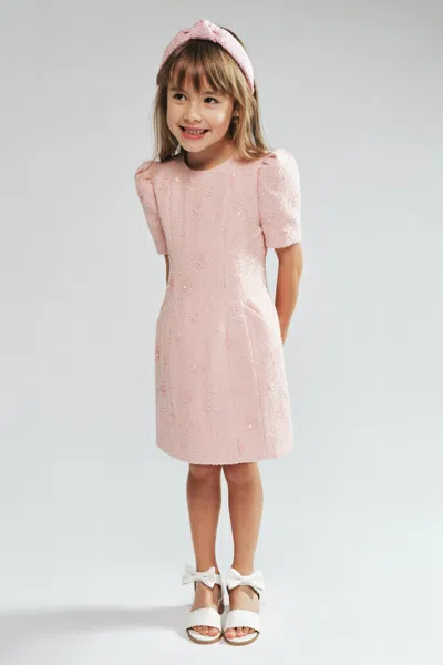 Bardot Junior Kids' Evianna Boucle Mini  Dress In Pink