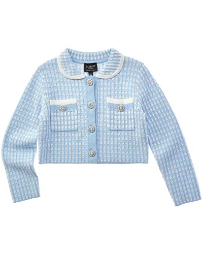 Bardot Junior Gingham Knit Jacket In Blue