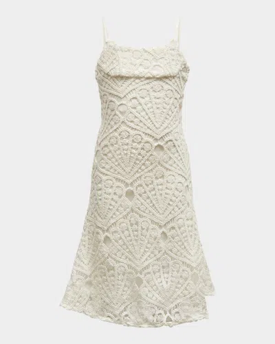 Bardot Junior Kids' Girl's Andrea Crochet Midi Dress In White
