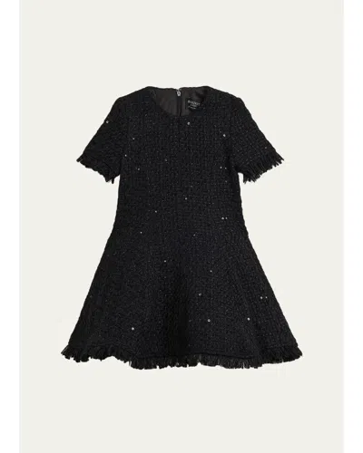 Bardot Junior Kids' Girl's Ava Boucle Mini Dress In Black