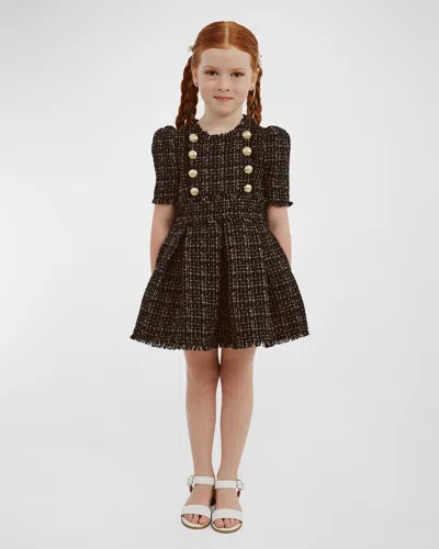 Bardot Junior Junior Girls' Brielle Boucle Dress - Little Kid, Big Kid In Black Sparkle