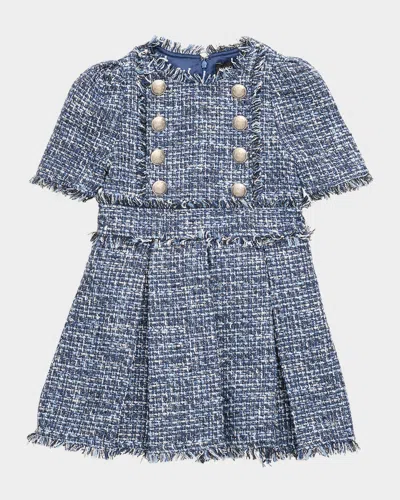 Bardot Junior Kids' Elle Boucle Dress In Navy
