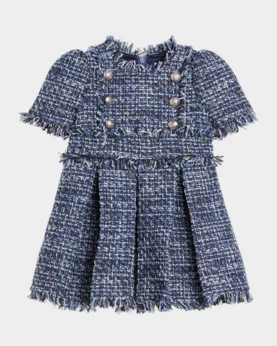 Bardot Junior Kids' Elle Boucle Dress In Navy