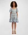 Bardot Junior Junior Girls' Ellory Broderie Mini Dress - Little Kid, Big Kid In Periwinkle