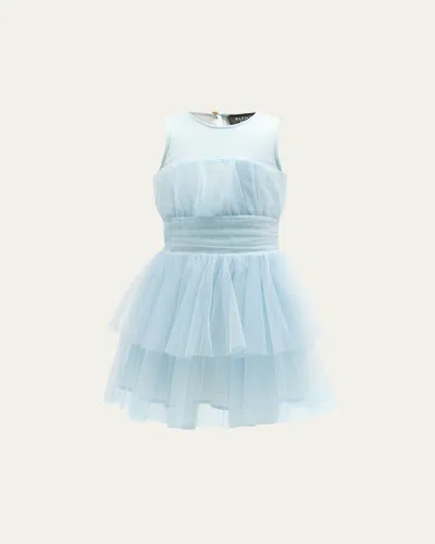 Bardot Junior Kids' Girl's Fallon Tulle Mini Dress In Bijou Blue
