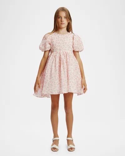 Bardot Junior Kids' Girl's Juliet Floral-print Mini Dress In Pink Ditsy