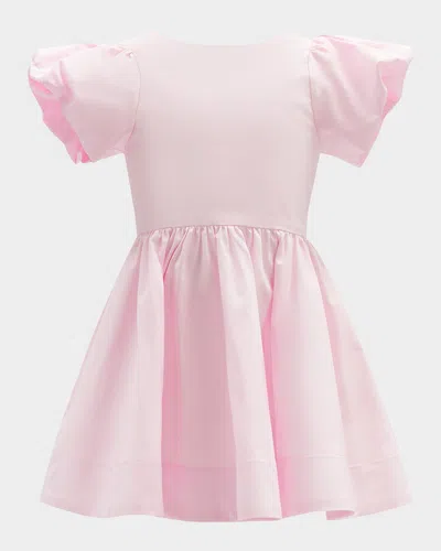 Bardot Junior Kids' Girl's Lanai Bow-back Poplin Dress In Pink