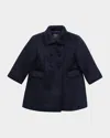 Bardot Junior Girl's Leah Long Wool-blend Coat In Blue