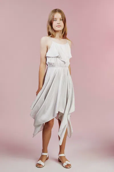 Bardot Junior Kids' Girls Addy Hanky Dress In Silver