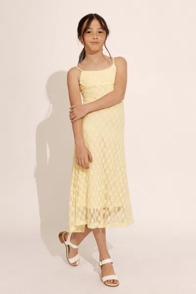 Bardot Junior Kids' Girls Adoni Midi Dress In Canary Ylw