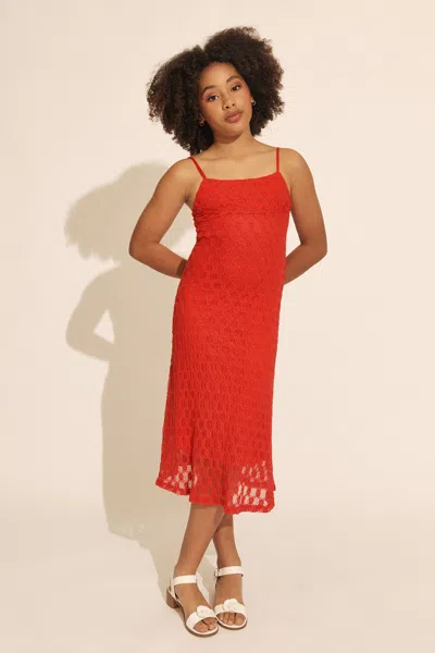 Bardot Junior Kids' Girls Adoni Midi Dress In Red
