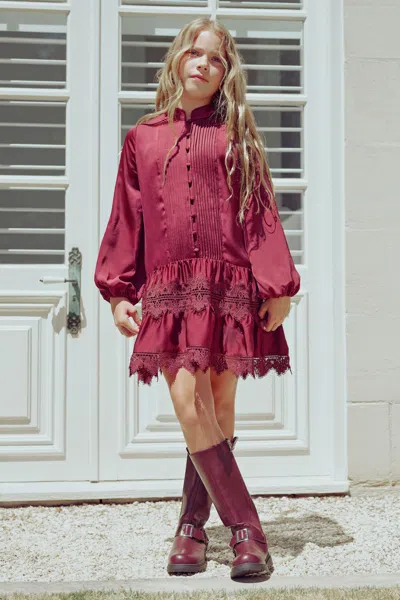 Bardot Junior Kids' Girls Anie Satin Shirt Dress In Multi
