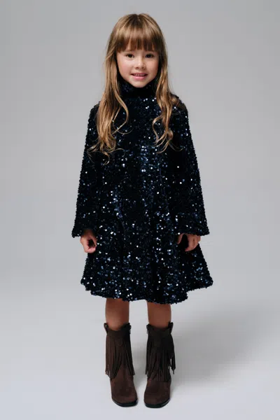 Bardot Junior Kids' Girls Annie Sequin Mini Dress In Blue