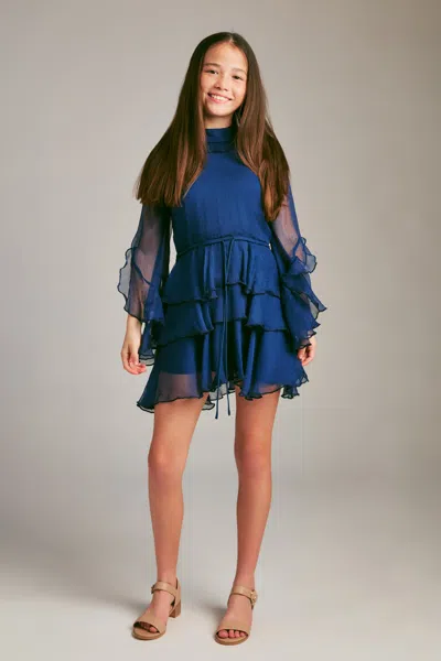 Bardot Junior Kids' Girls Anyssa Mini Dress In Blue