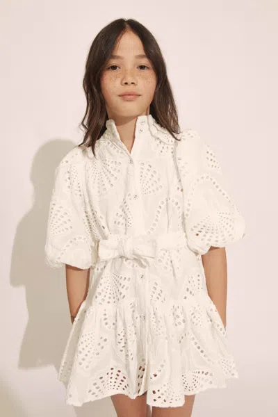 Bardot Junior Kids' Girls Asha Mini Shirt Dress In Orchid Wht