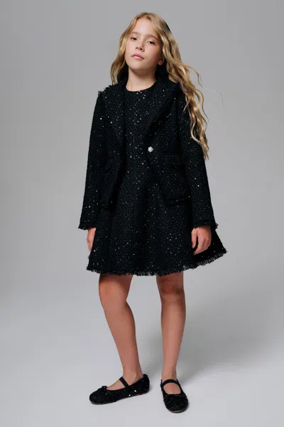 Bardot Junior Kids' Girls Ava Boucle Blazer In Black