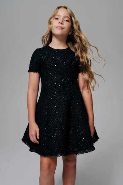 Bardot Junior Kids' Girls Ava Boucle Mini Dress In Black