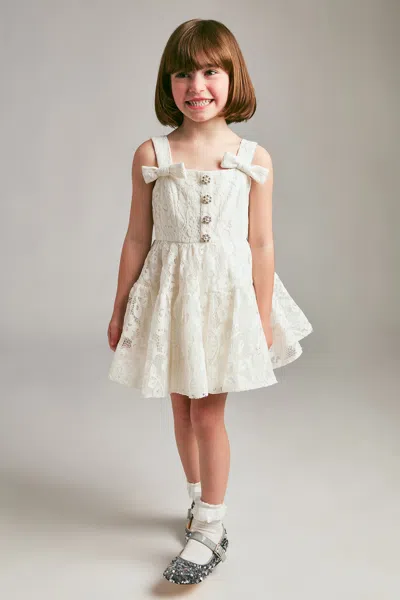 Bardot Junior Kids' Girls Ava Lace Mini Dress In Blue