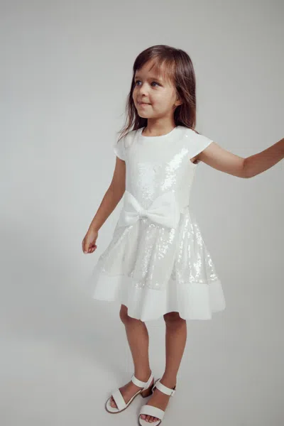 Bardot Junior Kids' Girls Ava Starlet Sequin Dress In White