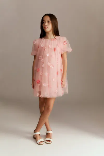 Bardot Junior Kids' Girls Aya Mini Flower Dress In Pink