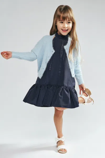 Bardot Junior Kids' Girls Bell Sleeve Cardi In Blue
