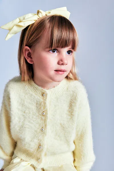 Bardot Junior Kids' Girls Bell Sleeve Cardi In Canary Ylw