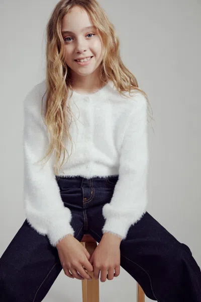 Bardot Junior Kids' Girls Bell Sleeve Cardi In Ivory