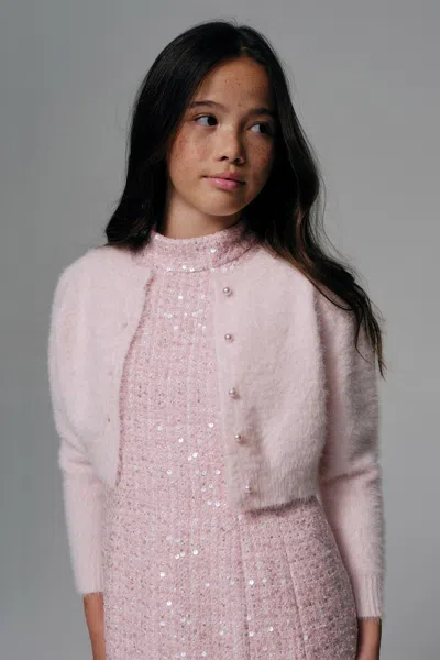 Bardot Junior Kids' Girls Bell Sleeve Cardi In Pink