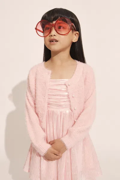 Bardot Junior Kids' Girls Bell Sleeve Cardi In Pink Pop