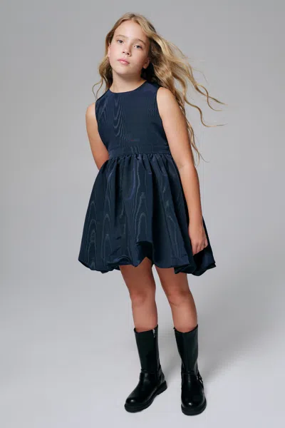 Bardot Junior Kids' Girls Bryn Taffeta Bubble Dress In Blue