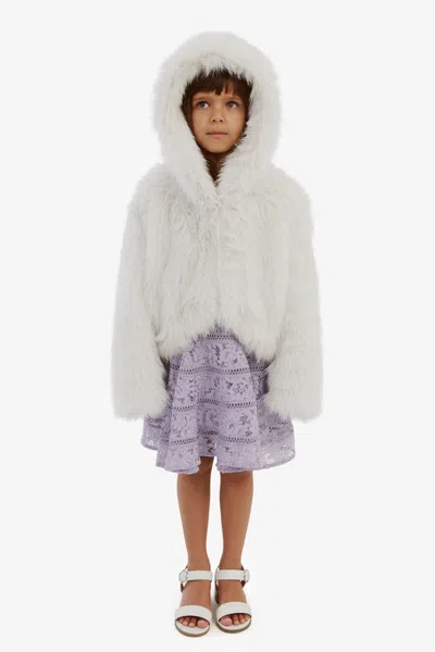 Bardot Junior Kids' Girls Callan Faux Fur Coat In Cream