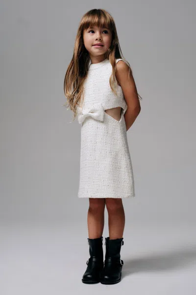 Bardot Junior Kids' Girls Chantelle Boucle Mini Dress In White