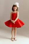 Bardot Junior Girls Charlotte Trim Mini Dress In Red