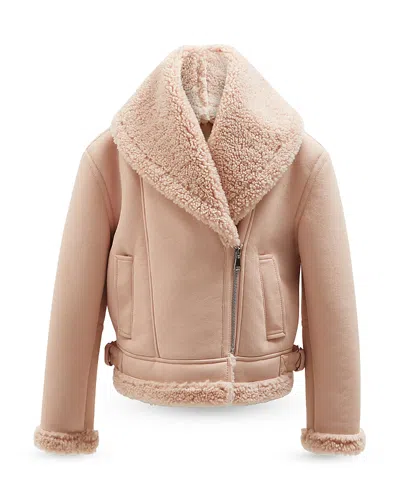 Bardot Junior Junior Girls' Dasha Aviator Jacket - Little Kid, Big Kid In Dust Pink