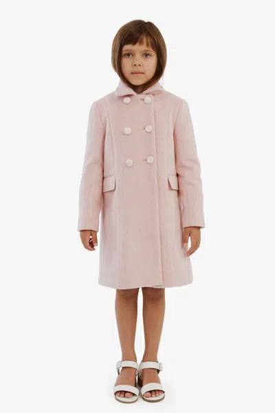 Bardot Junior Kids' Girls Ellia Wool Coat In Soft Coral