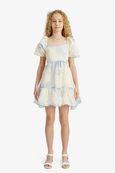 Bardot Junior Kids' Girls Ellory Mini Dress In Baby Bl Fl