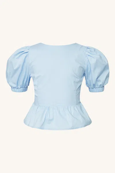 Bardot Junior Kids' Girls Elsa Peplum Poplin Top In Blue