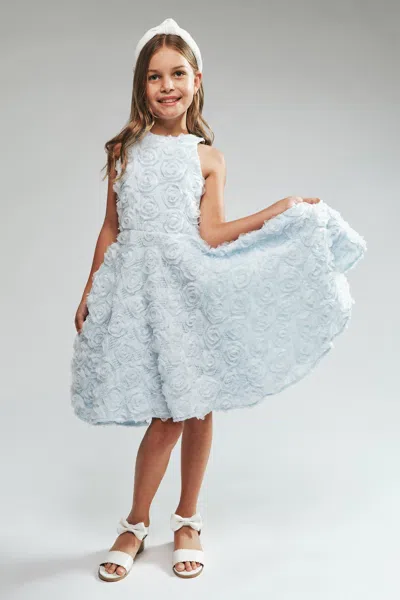 Bardot Junior Kids' Girls Emily Rosette Dress In Blue