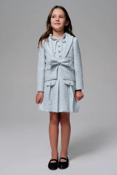 Bardot Junior Kids' Girls Enes Sequin Boucle Jacket In Blue
