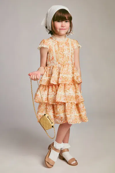 Bardot Junior Kids' Girls Enya Tiered Dress In Yellow
