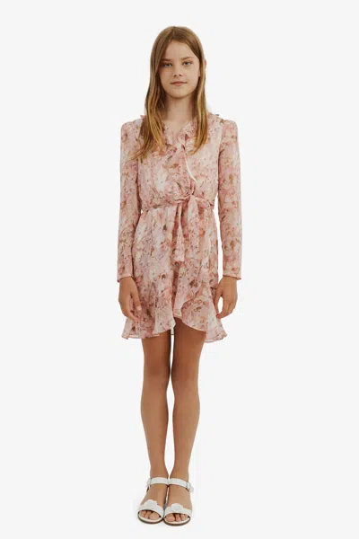 Bardot Junior Kids' Girls Floral Wrap Dress In Gardenia