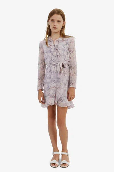Bardot Junior Kids' Girls Floral Wrap Dress In Lilac Flrl