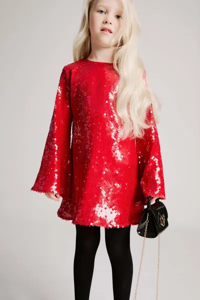 Bardot Junior Kids' Freja Sequin Mini Dress In Red