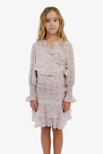 Bardot Junior Kids' Girls Georgie Floral Top In Lilac Dtsy