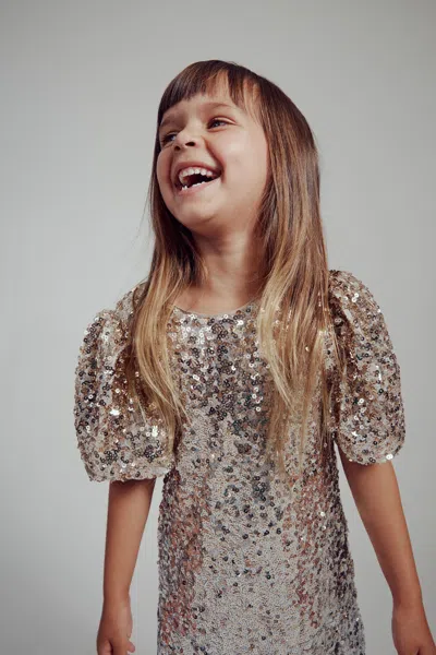 Bardot Junior Kids' Girls Giselle Sequin Dress In Gold Ombre