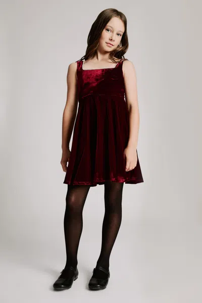 Bardot Junior Kids' Girls Gracie Velour Mini Dress In Black