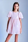Bardot Junior Girls Halina Sequin Mini Dress In Powder Pin